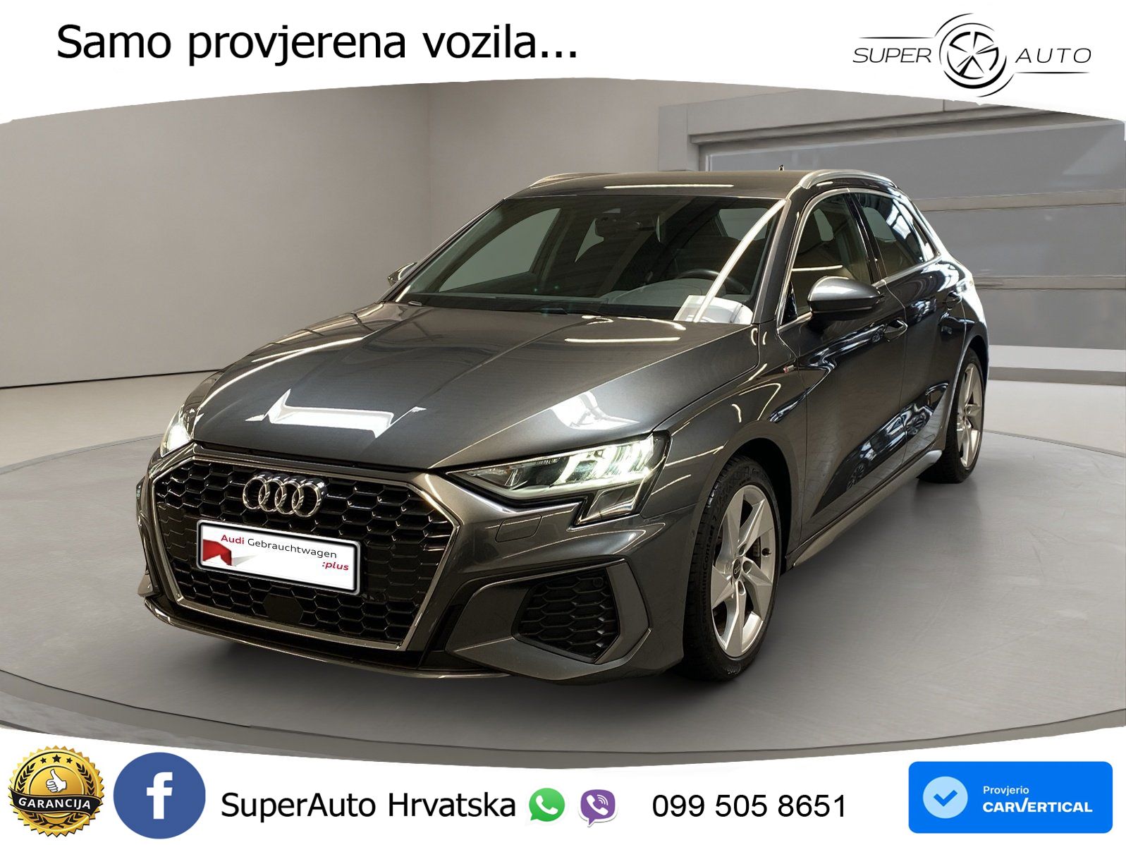 Audi A3 35 TDI (150 KS) S tronic S line LED+GR SJED+ACC