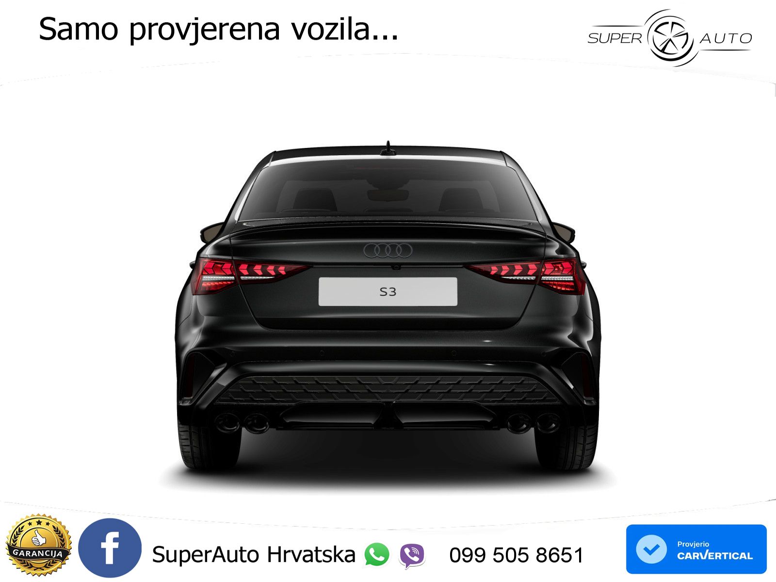 Audi S3 Limuzina 2.0 TFSI (333 KS) quattro S tronic LED+GR SJED+ACC