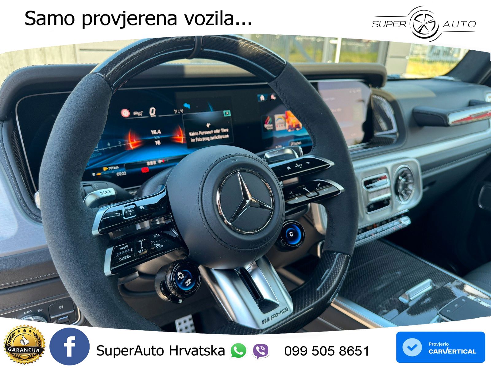 Mercedes AMG G 63 Long V8 (585 KS) 4MATIC 9G-TRONIC AMG SPEEDSHIFT TCT ZRAČNI+ACC+4xGR SJED+KAM