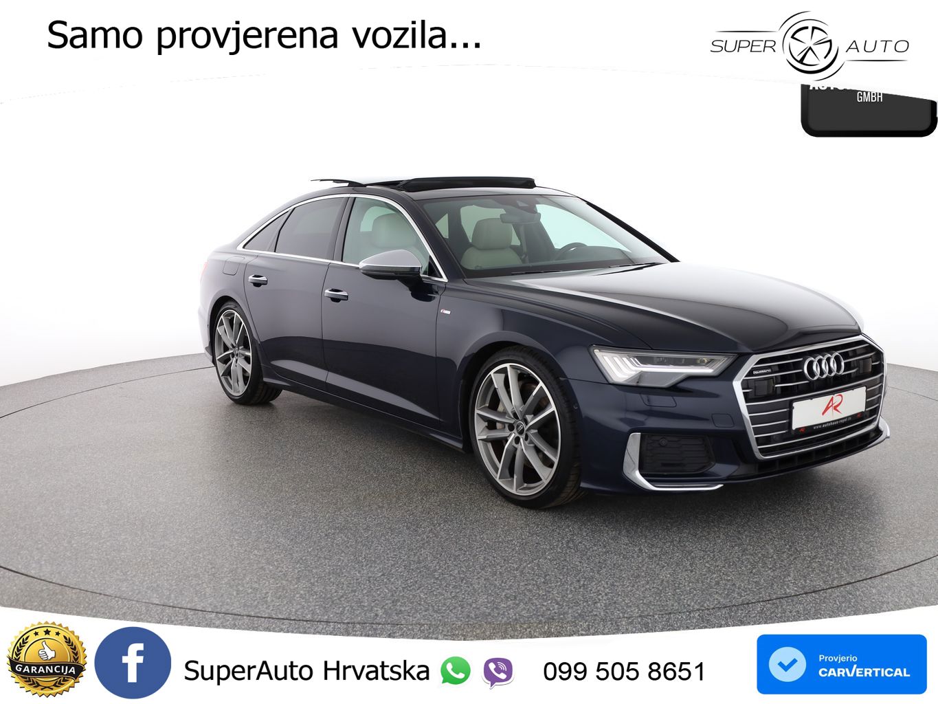 Audi A6 55 TFSI V6 (340 KS) quattro S tronic S line MATRIX+GR SJED+KAM