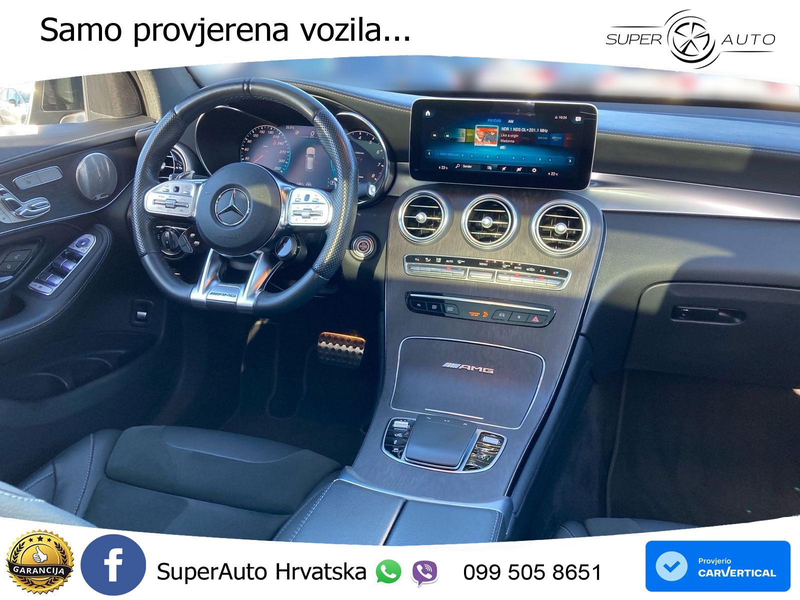 Mercedes AMG GLC 63 S V8 (510 KS) 4MATIC+ MCT ZRAČNI+ACC+GR SJED+360+PANO