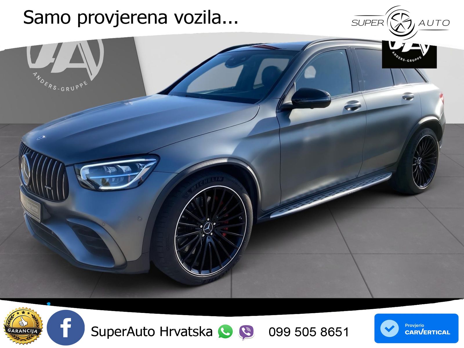 Mercedes AMG GLC 63 S V8 (510 KS) 4MATIC+ MCT ZRAČNI+ACC+GR SJED+360+PANO