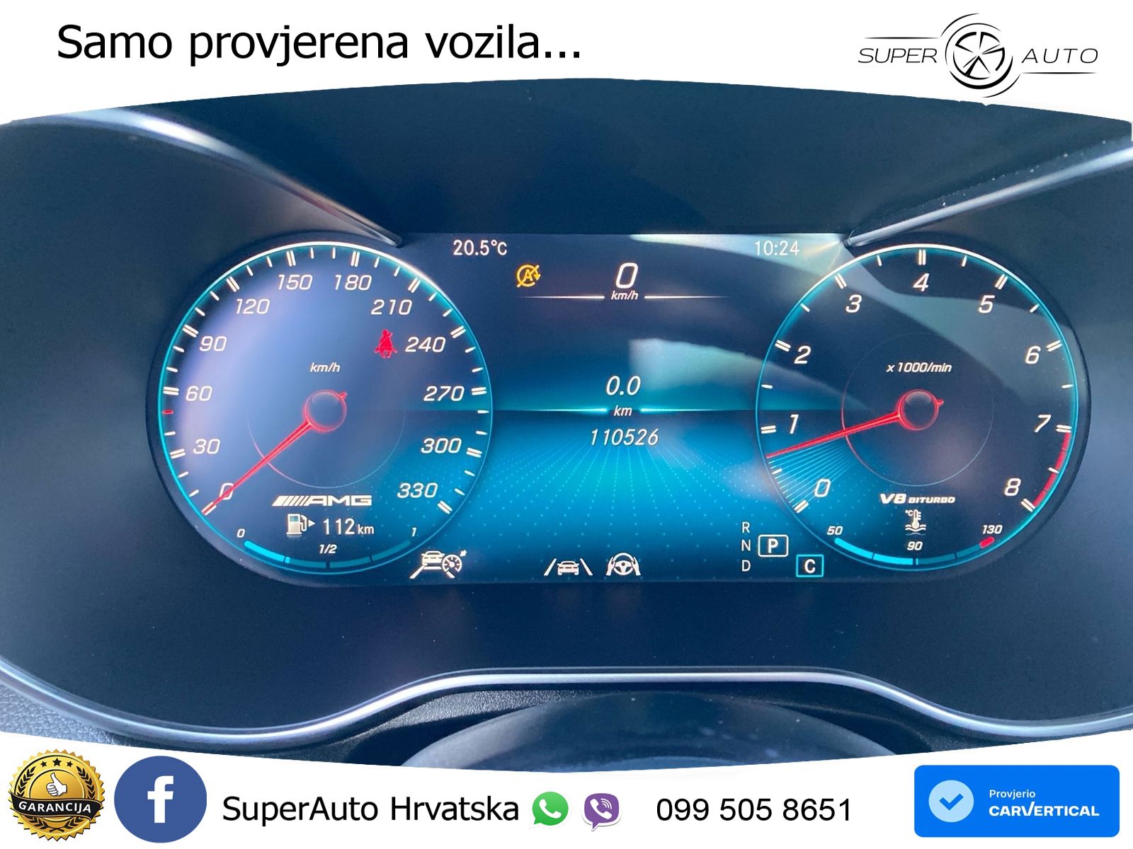 Mercedes AMG GLC 63 S V8 (510 KS) 4MATIC+ MCT ZRAČNI+ACC+GR SJED+360+PANO