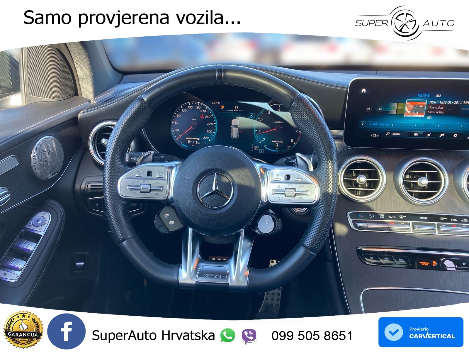 Mercedes AMG GLC 63 S V8 (510 KS) 4MATIC+ MCT ZRAČNI+ACC+GR SJED+360+PANO