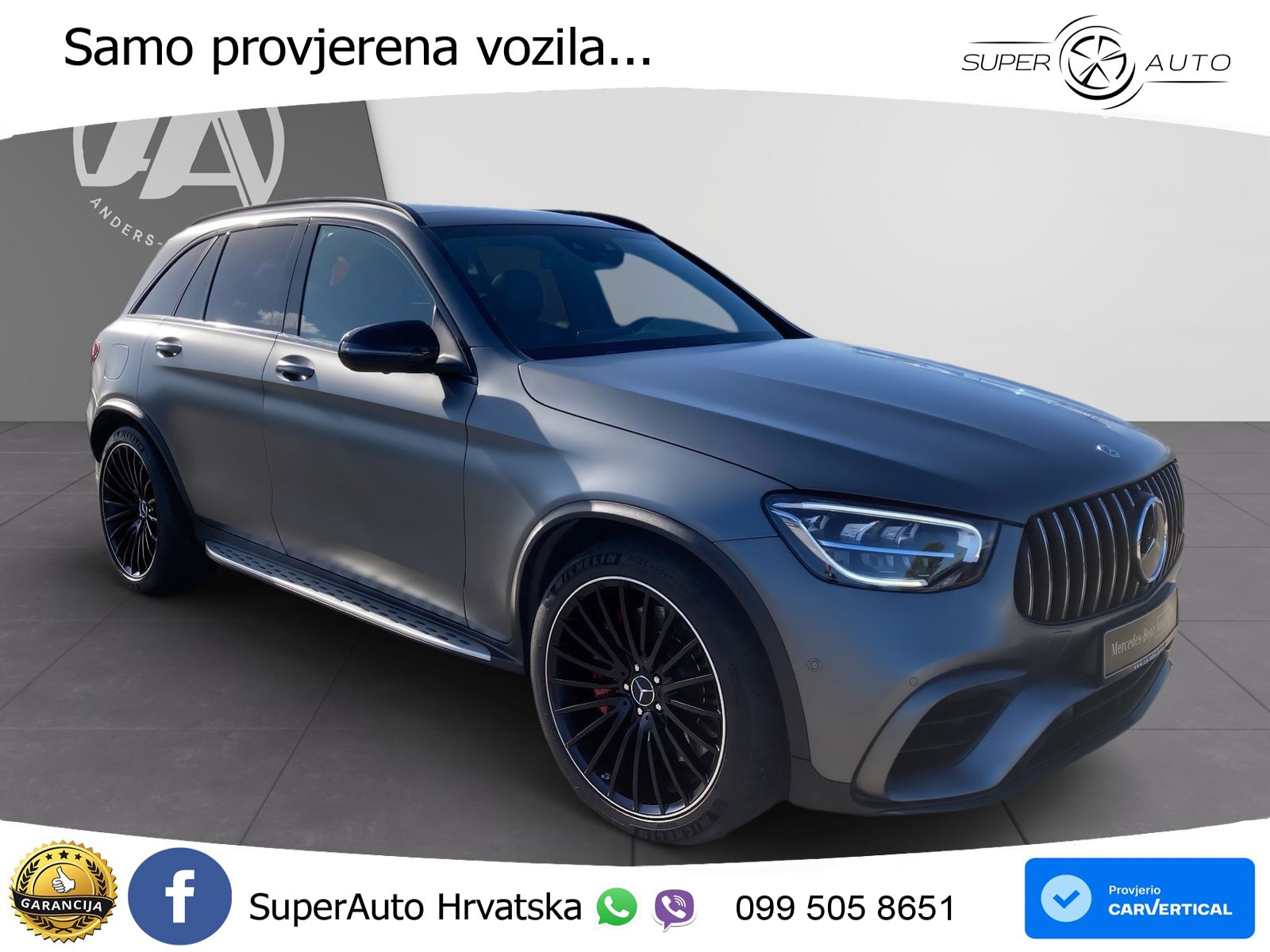 Mercedes AMG GLC 63 S V8 (510 KS) 4MATIC+ MCT ZRAČNI+ACC+GR SJED+360+PANO