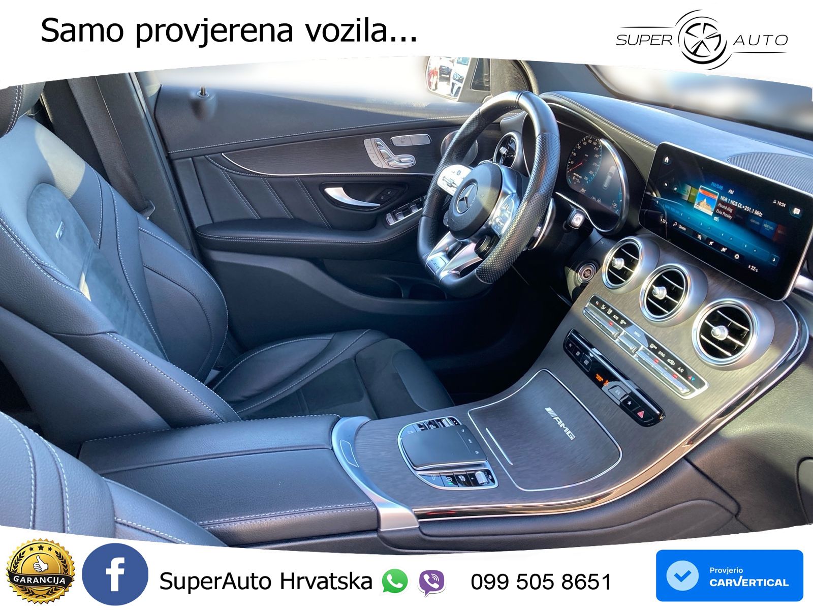 Mercedes AMG GLC 63 S V8 (510 KS) 4MATIC+ MCT ZRAČNI+ACC+GR SJED+360+PANO