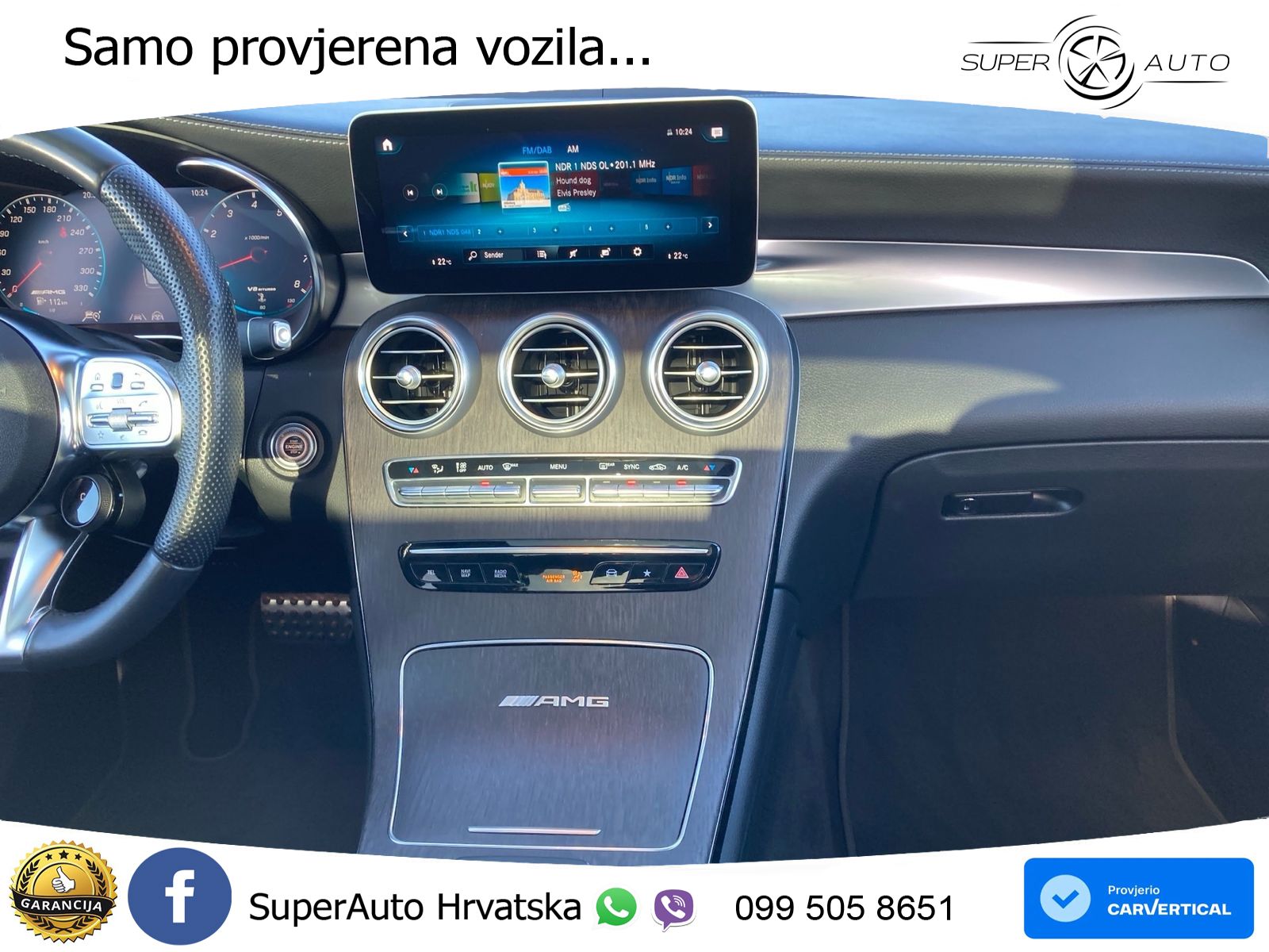 Mercedes AMG GLC 63 S V8 (510 KS) 4MATIC+ MCT ZRAČNI+ACC+GR SJED+360+PANO