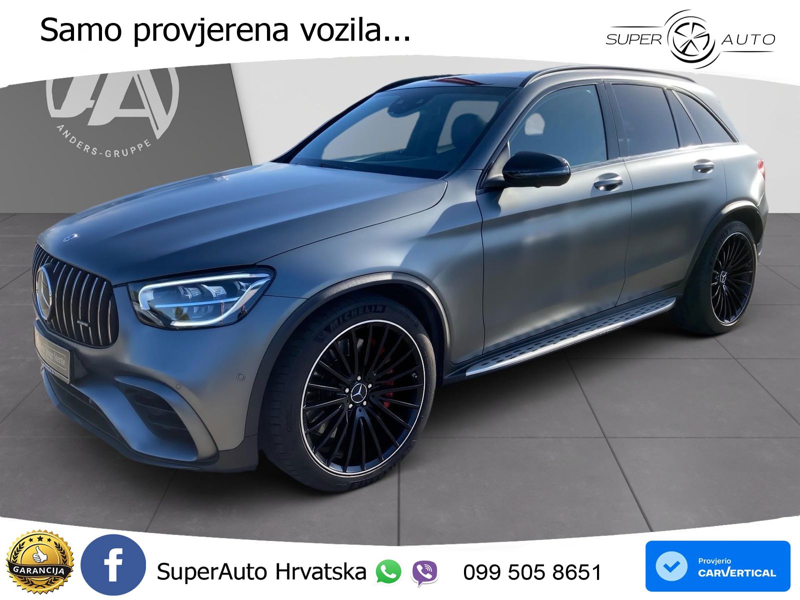 Mercedes AMG GLC 63 S V8 (510 KS) 4MATIC+ MCT ZRAČNI+ACC+GR SJED+360+PANO
