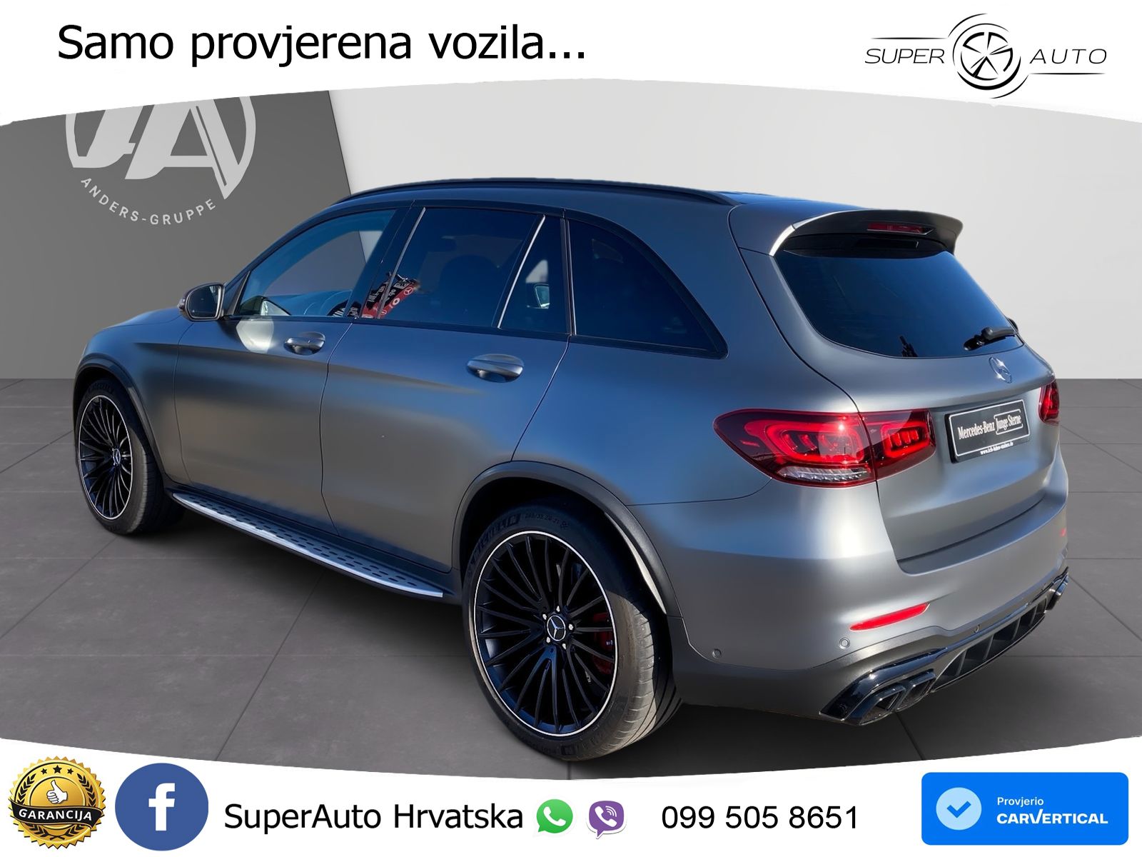 Mercedes AMG GLC 63 S V8 (510 KS) 4MATIC+ MCT ZRAČNI+ACC+GR SJED+360+PANO