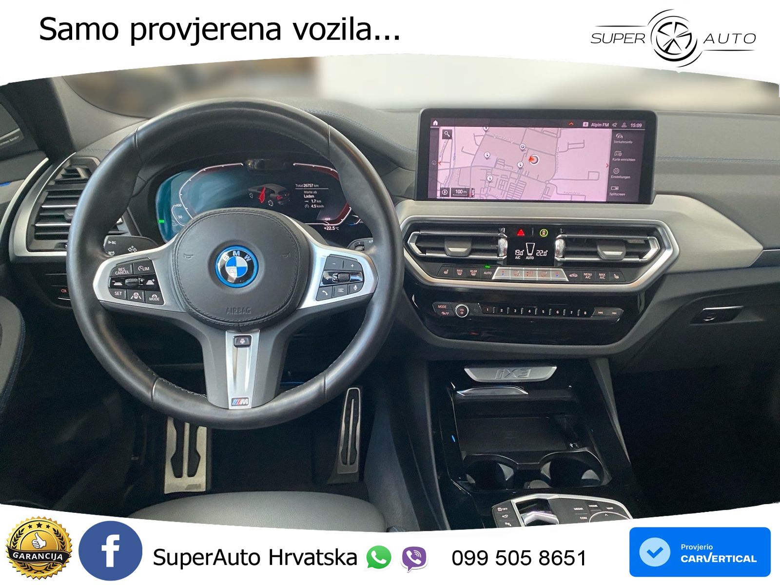 BMW iX3 80 kWh (286 KS) M Sport LED+GR SJED+ACC