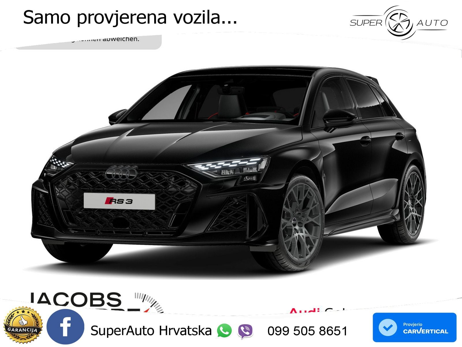 Audi RS3 Sedan 2.5 TFSI (400 KS) quattro S tronic MATRIX+GR SJED+KAM