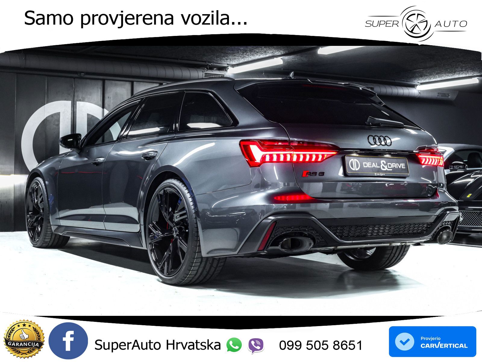 Audi RS6 Avant 4.0 TFSI V8 performance (630 KS)  quattro tiptronic LED+GR SJED+ACC