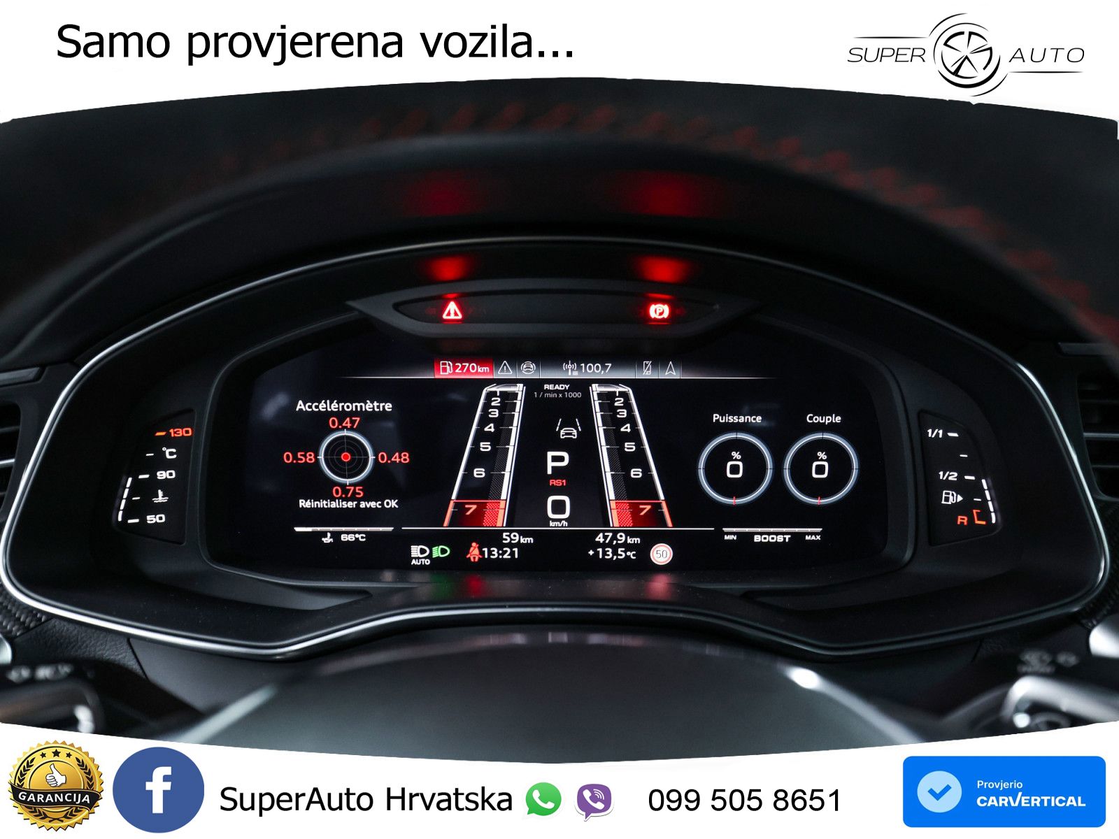 Audi RS6 Avant 4.0 TFSI V8 performance (630 KS)  quattro tiptronic LED+GR SJED+ACC