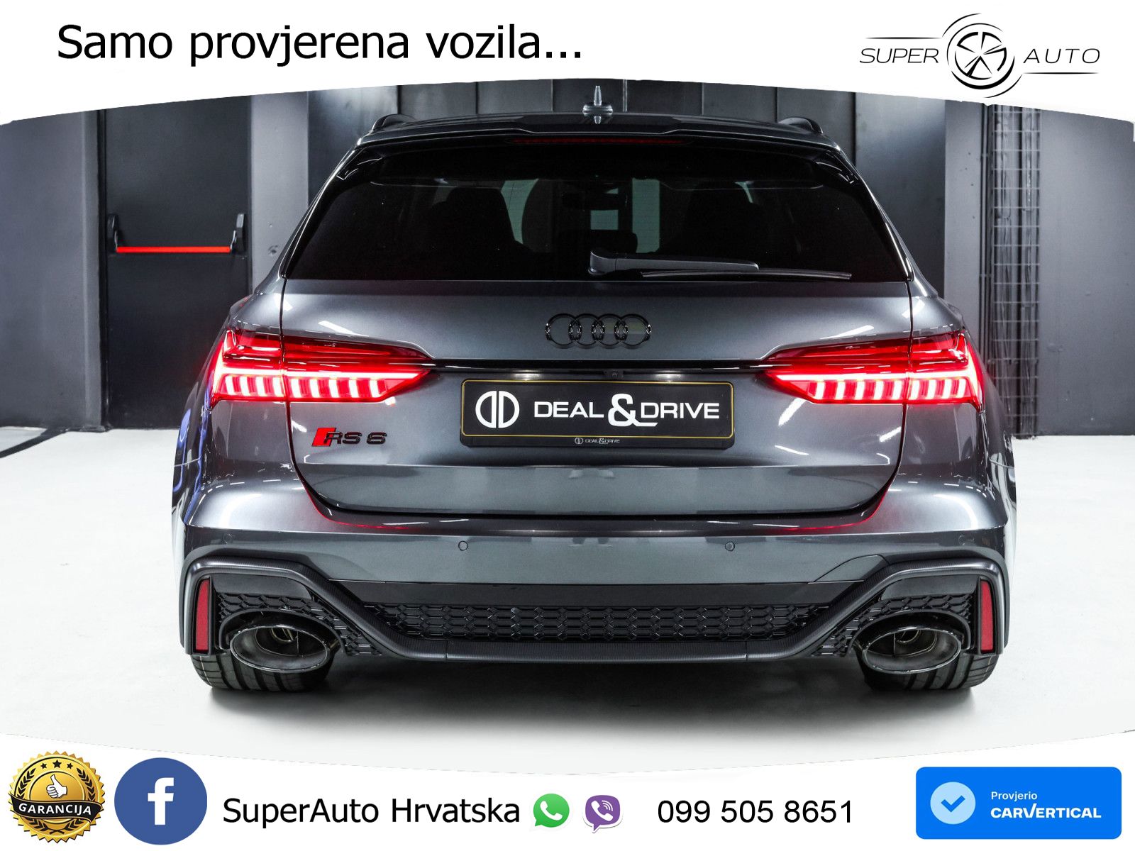Audi RS6 Avant 4.0 TFSI V8 performance (630 KS)  quattro tiptronic LED+GR SJED+ACC