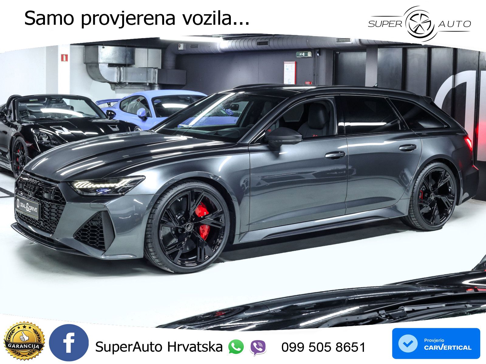 Audi RS6 Avant 4.0 TFSI V8 performance (630 KS)  quattro tiptronic LED+GR SJED+ACC