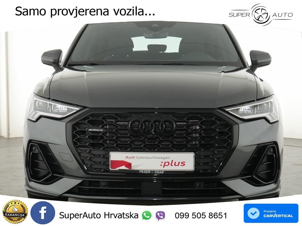 Audi Q3 Sportback 40 TFSI (190 KS) quattro S tronic S line ACC+GR SJED+360+PANO