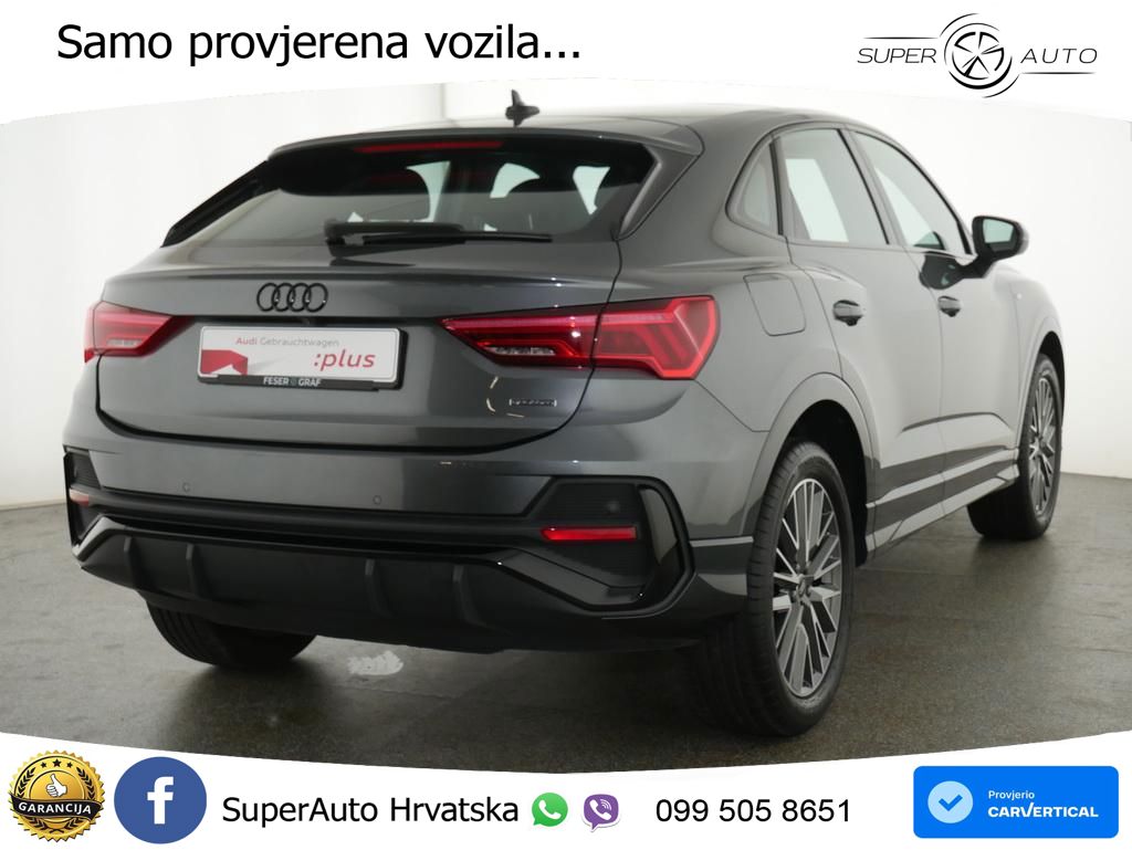 Audi Q3 Sportback 40 TFSI (190 KS) quattro S tronic S line ACC+GR SJED+360+PANO