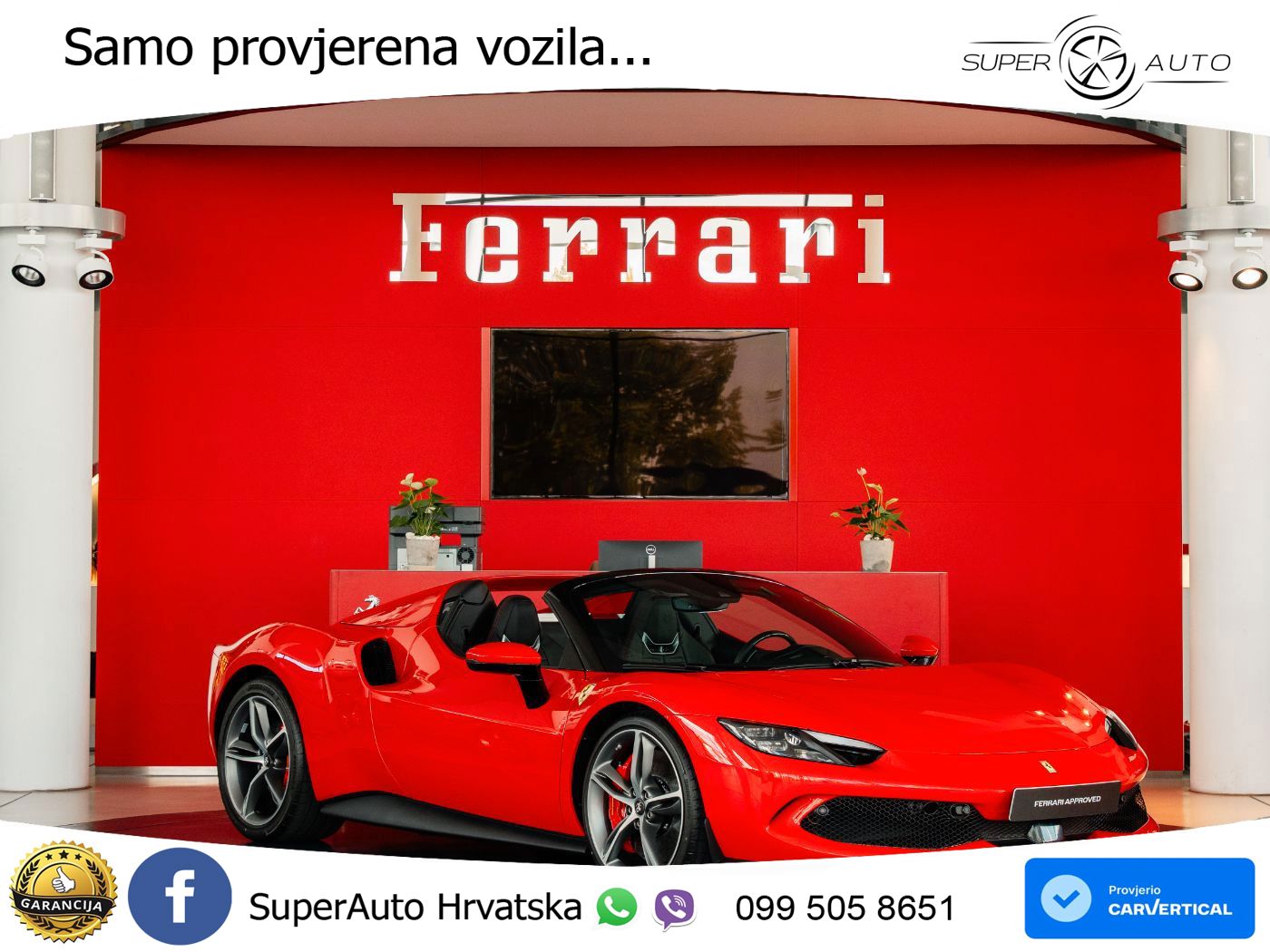 Ferrari 296 GTS 3.0 V6 (830 KS) F1 DCT LED+ACC