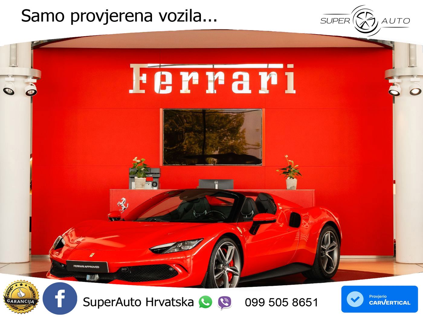 Ferrari 296 GTS 3.0 V6 (830 KS) F1 DCT LED+ACC