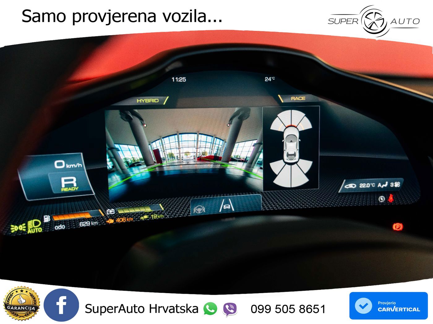 Ferrari 296 GTS 3.0 V6 (830 KS) F1 DCT LED+ACC
