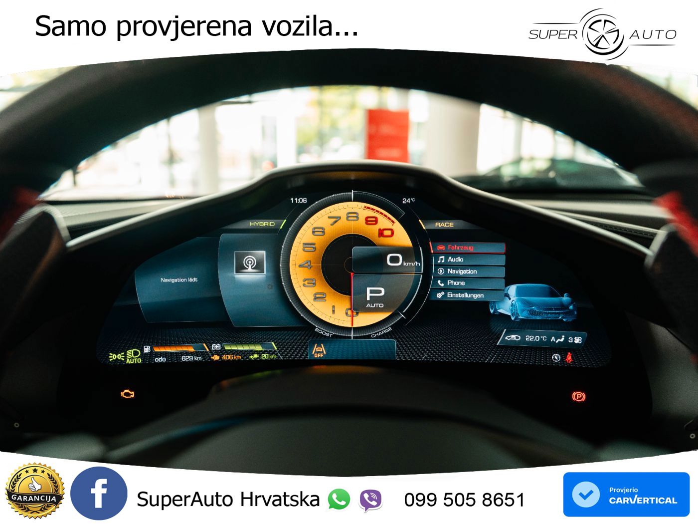 Ferrari 296 GTS 3.0 V6 (830 KS) F1 DCT LED+ACC