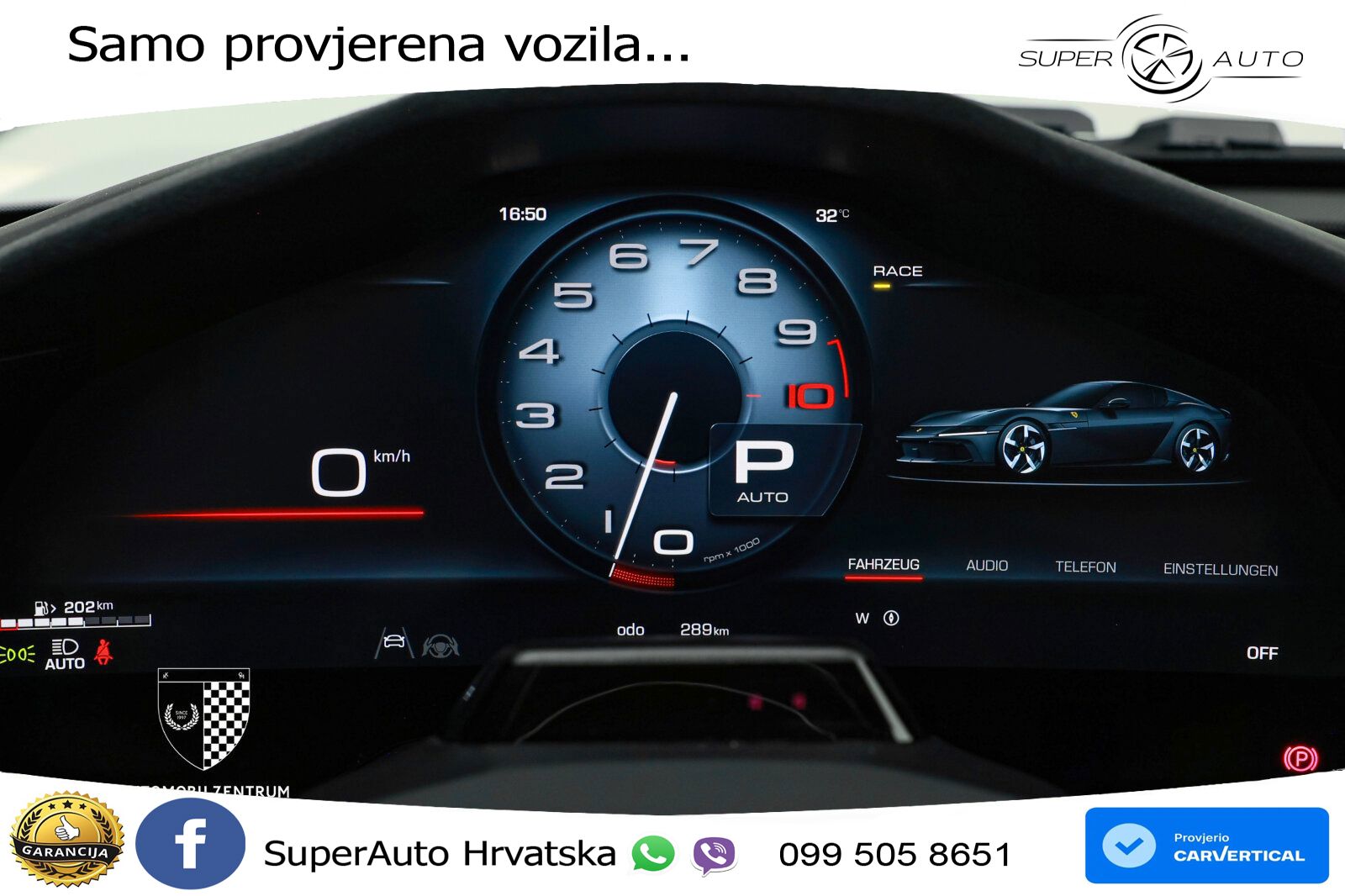 Ferrari 12Cilindri Spider 6.5 V12 (830 KS) F1 DCT LED+ACC