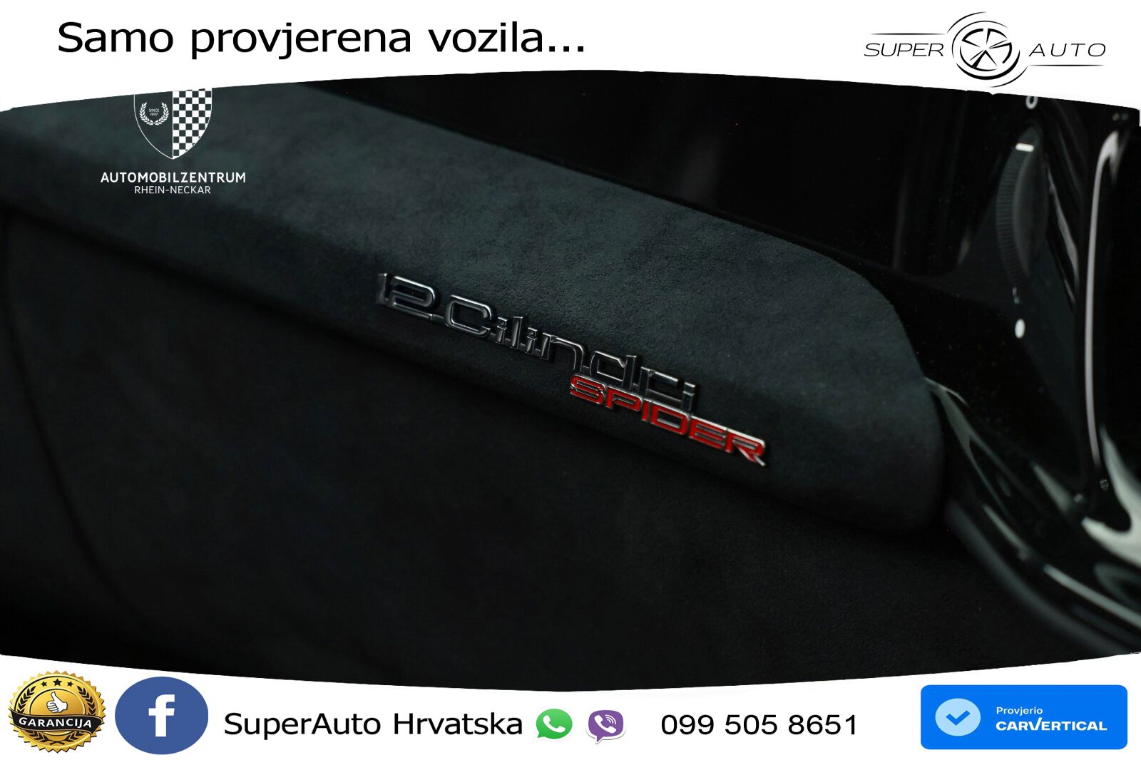 Ferrari 12Cilindri Spider 6.5 V12 (830 KS) F1 DCT LED+ACC