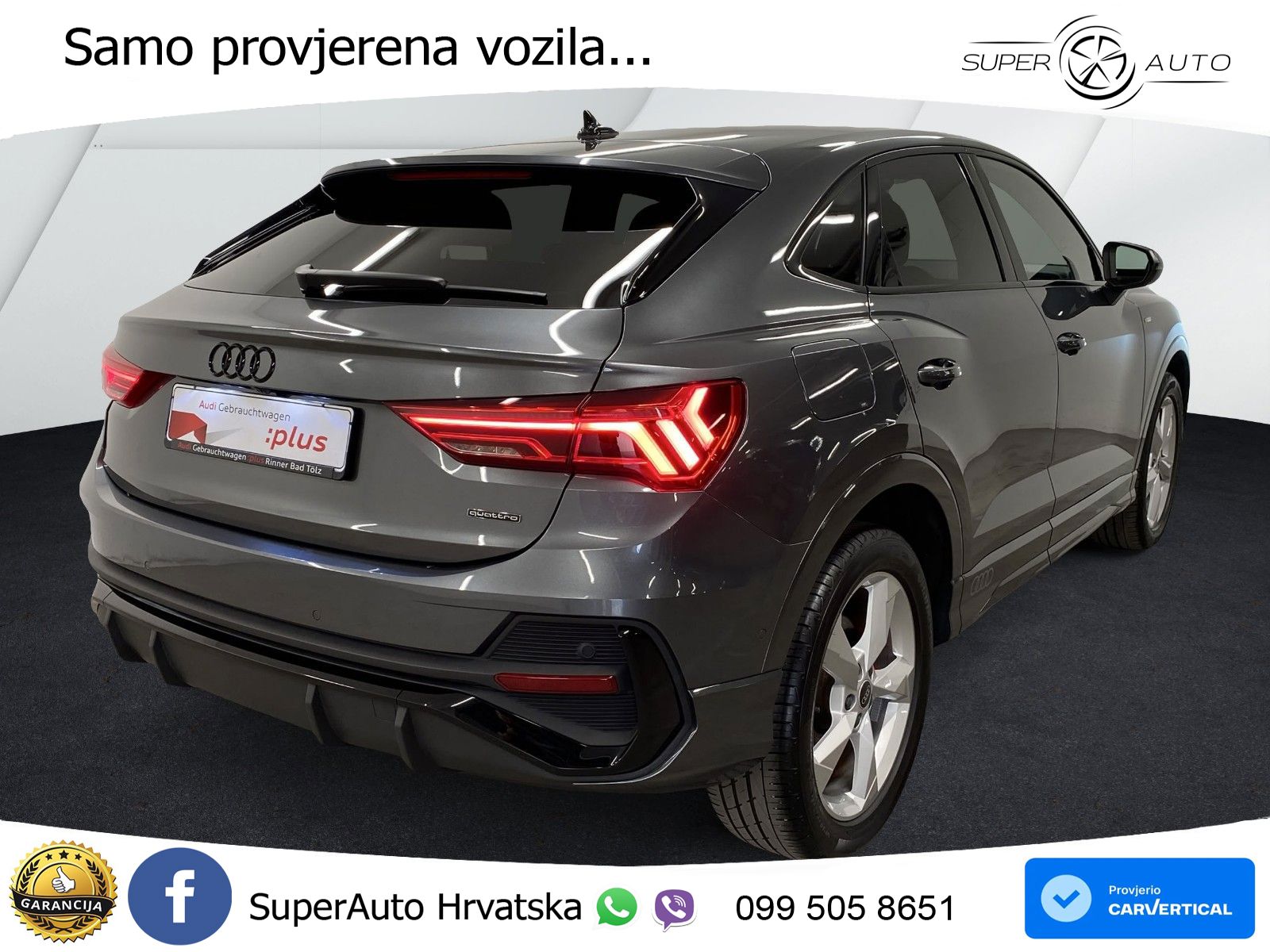 Audi Q3 II Sportback 40 TFSI (190 KS) quattro S tronic LED+GR SJED+ACC