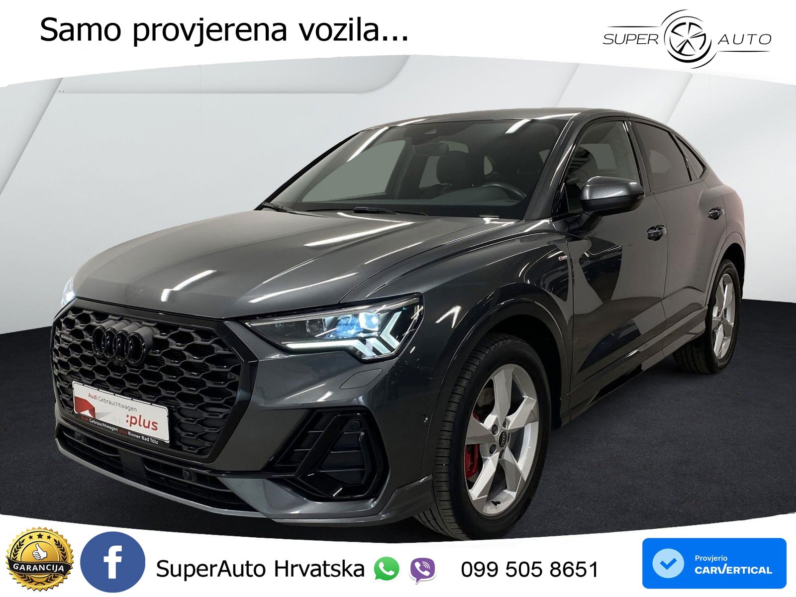 Audi Q3 II Sportback 40 TFSI (190 KS) quattro S tronic LED+GR SJED+ACC