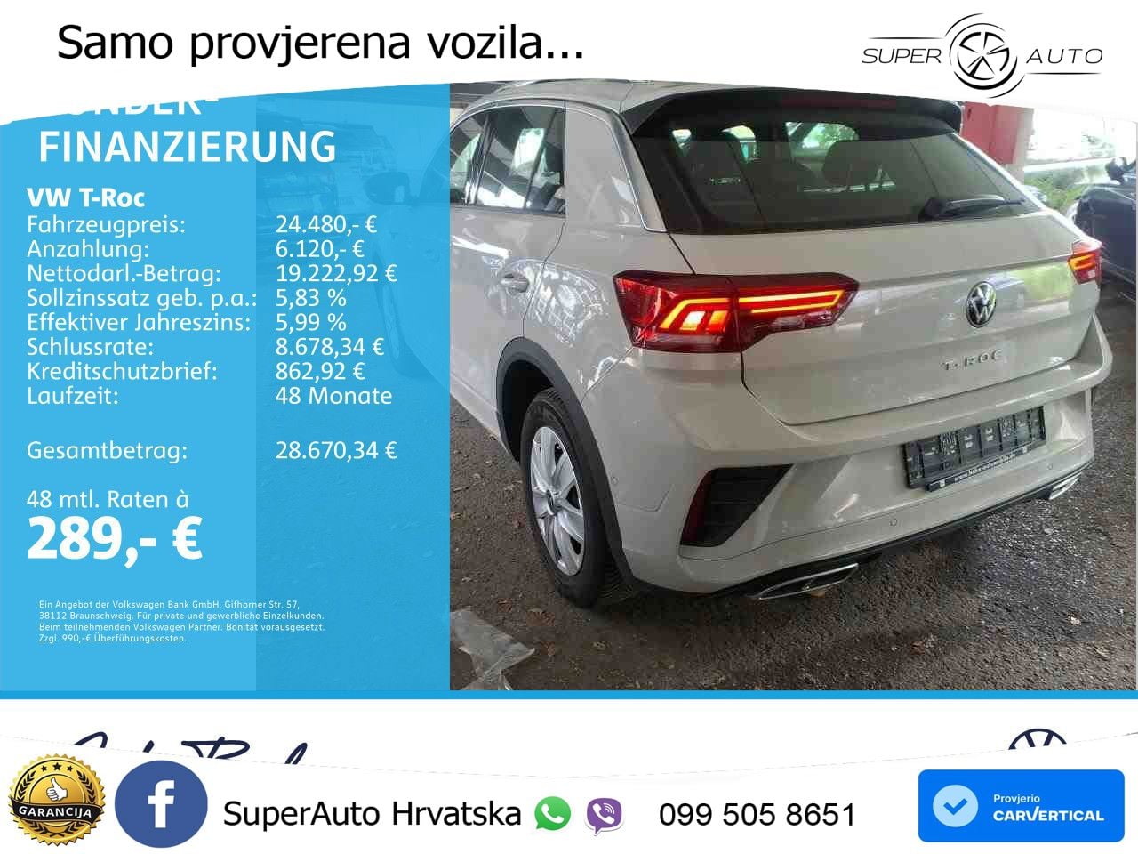 Volkswagen T-Roc 1.5 TSI (150 KS) DSG R-Line LED+GR SJED+ACC