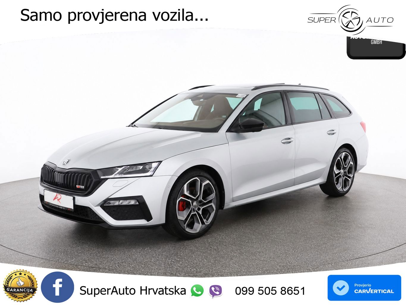 Škoda Octavia Combi RS 2.0 TDI (200 KS) 4x4 DSG LED+GR SJED+ACC
