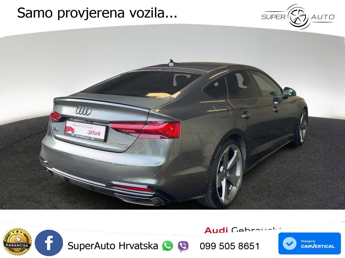 Audi A5 Sportback  40 TFSI (204 KS) quattro S tronic S line MATRIX+GR SJED+KAM