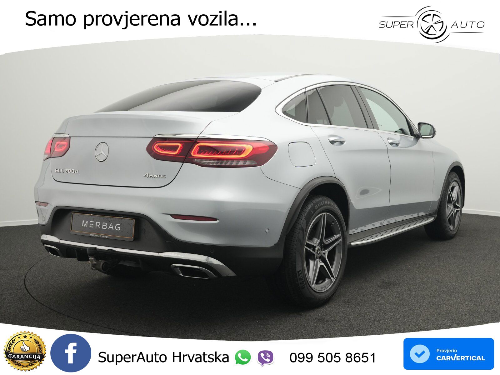 Mercedes GLC Coupe 200d (163 KS) 4MATIC G-TRONIC AMG LED+GR SJED+ACC