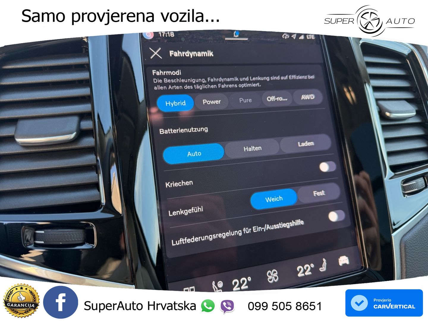 Volvo XC90 2.0 T8 AWD Automatic ZRAČNI+ACC+GR SJED+KAM+PANO