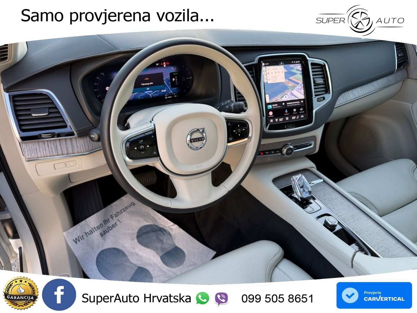 Volvo XC90 2.0 T8 AWD Automatic ZRAČNI+ACC+GR SJED+KAM+PANO