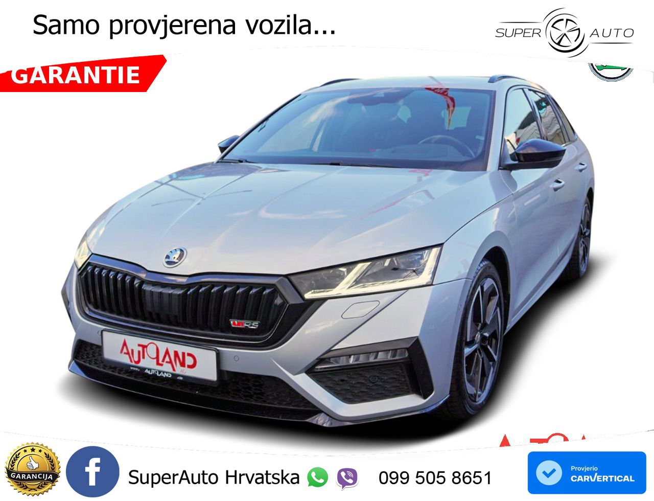 Škoda Octavia Combi RS 2.0 TSI (245 KS) DSG LED+GR SJED+ACC