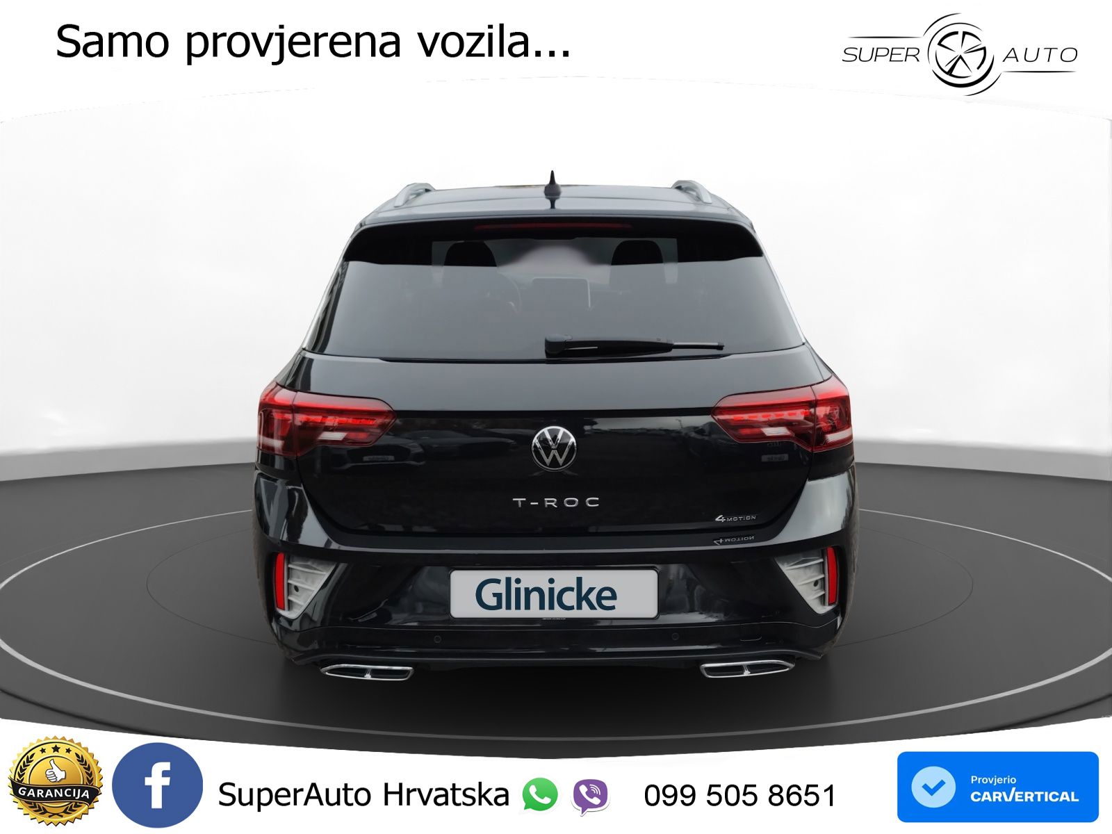 Volkswagen T-Roc 2.0 TSI (190 KS) 4M DSG R-Line LED+GR SJED+ACC