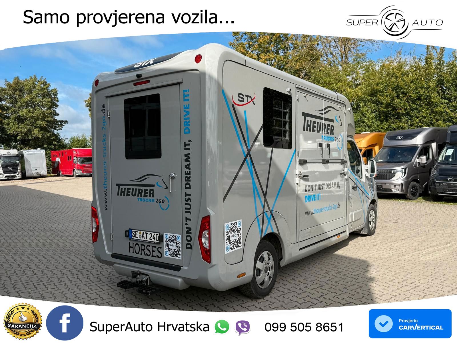 Renault Master STX 3 Sitzer  Haras / Hengste 163 KS