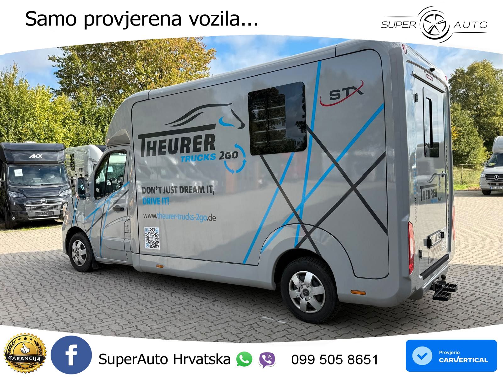 Renault Master STX 3 Sitzer  Haras / Hengste 163 KS