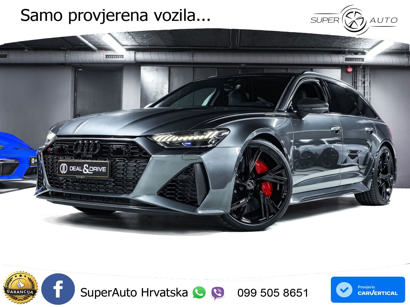 Audi RS6 Avant 4.0 TFSI V8 performance (630 KS)  quattro tiptronic LED+GR SJED+ACC
