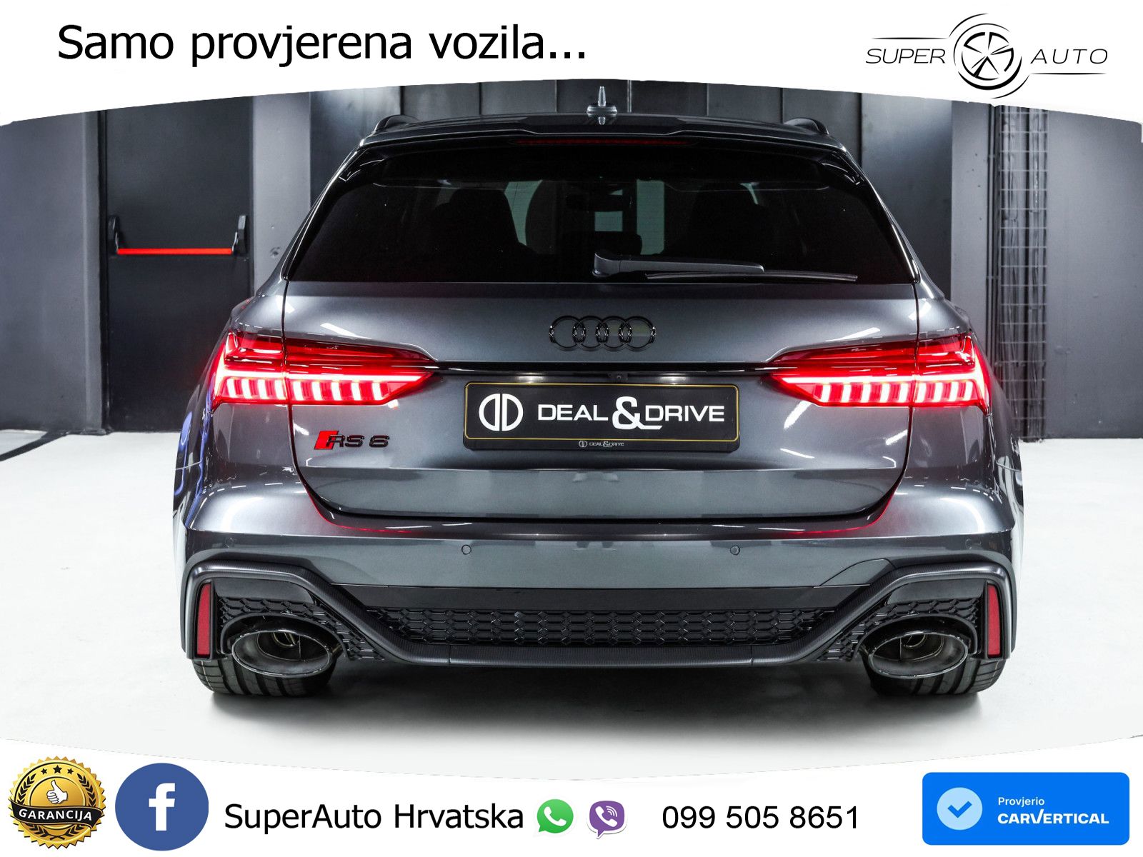 Audi RS6 Avant 4.0 TFSI V8 performance (630 KS)  quattro tiptronic LED+GR SJED+ACC