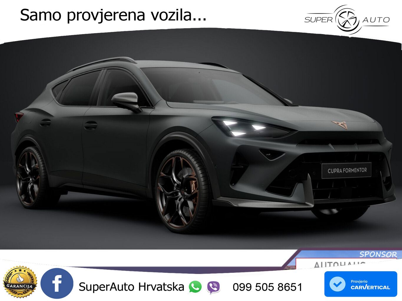 Cupra Formentor VZ5 2.5 TSI (390 KS) 4Drive DSG LED+GR SJED+ACC
