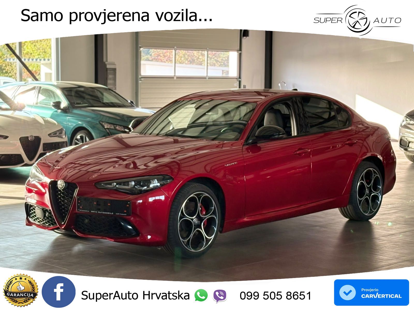 Alfa Romeo Giulia 2.0 Turbo (280 KS) Q4 Automatic LED+GR SJED+ACC