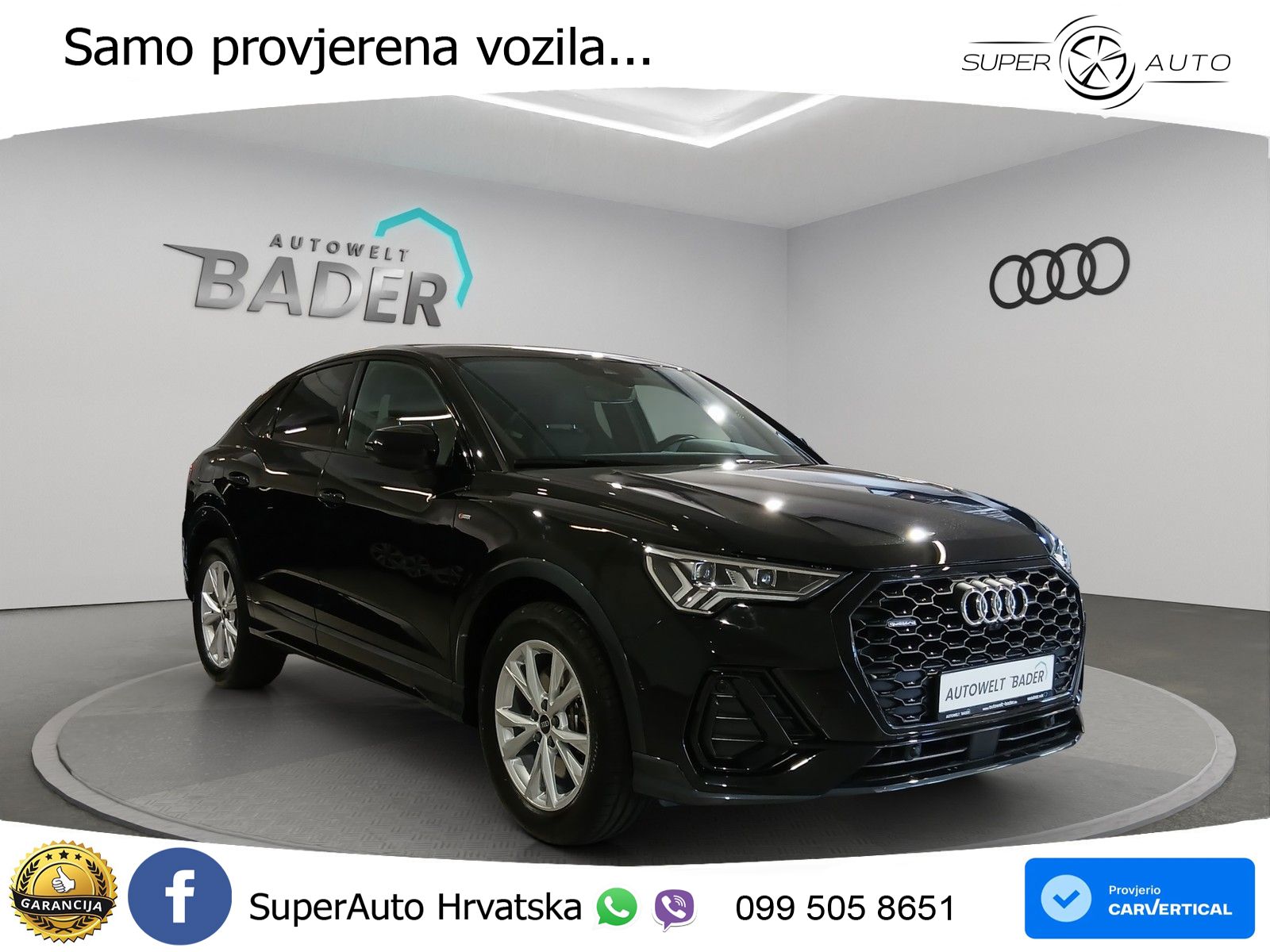 Audi Q3 Sportback 40 TDI (200 KS) quattro S tronic S line LED+GR SJED+ACC