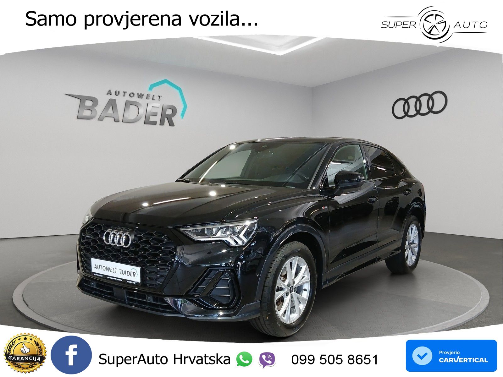 Audi Q3 Sportback 40 TDI (200 KS) quattro S tronic S line LED+GR SJED+ACC