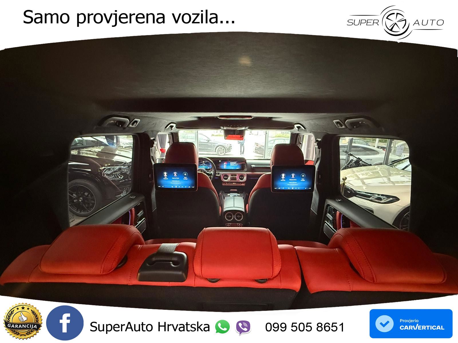 Mercedes AMG G 63 Long V8 (585 KS) 4MATIC 9G-TRONIC AMG SPEEDSHIFT PLUS ZRAČNI+ACC+4xGR SJED+KAM