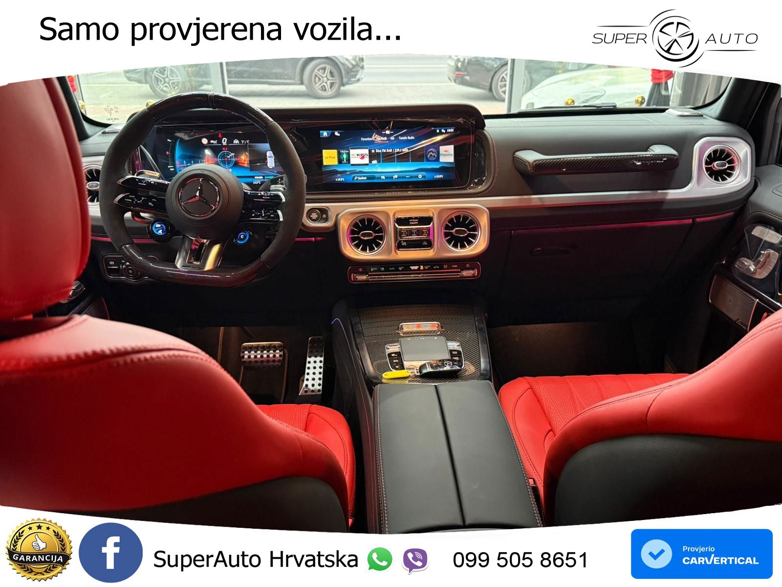 Mercedes AMG G 63 Long V8 (585 KS) 4MATIC 9G-TRONIC AMG SPEEDSHIFT PLUS ZRAČNI+ACC+4xGR SJED+KAM
