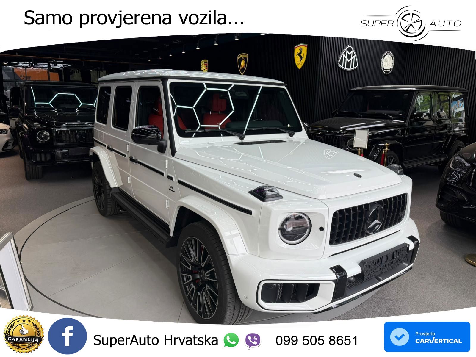 Mercedes AMG G 63 Long V8 (585 KS) 4MATIC 9G-TRONIC AMG SPEEDSHIFT PLUS ZRAČNI+ACC+4xGR SJED+KAM