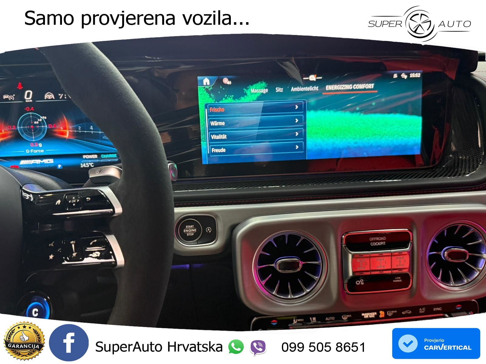 Mercedes AMG G 63 Long V8 (585 KS) 4MATIC 9G-TRONIC AMG SPEEDSHIFT PLUS ZRAČNI+ACC+4xGR SJED+KAM