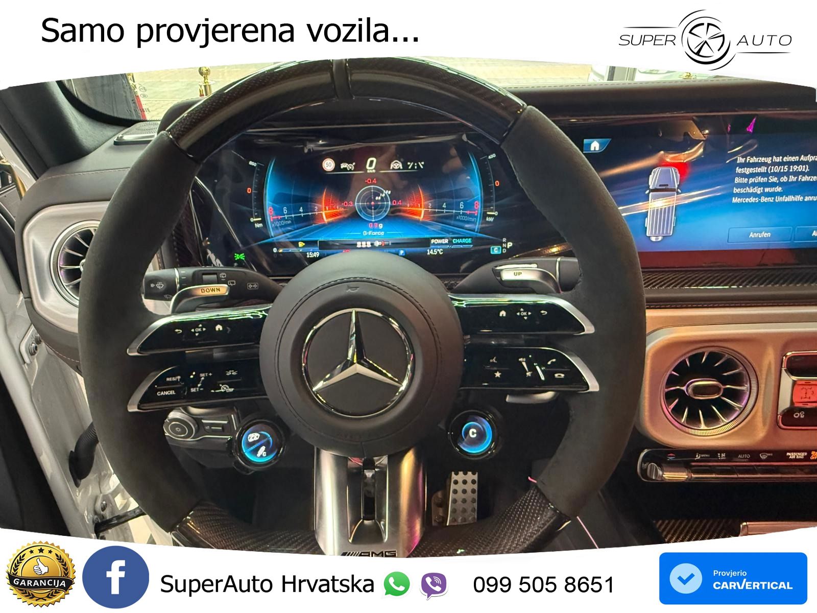 Mercedes AMG G 63 Long V8 (585 KS) 4MATIC 9G-TRONIC AMG SPEEDSHIFT PLUS ZRAČNI+ACC+4xGR SJED+KAM